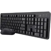 Trust Ody II, sans fil, RF, touches à membrane, clavier QWERTY, noir, souris incluse