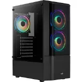 Aerocool ADVANCED TECHNOLOGIES Quantum - tour moyenne - ATX - panneau latéral avec fenêtre (verre trempé)