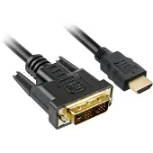 Sharkoon 4044951009077 câble vidéo et adaptateur 5 m HDMI DVI-D Noir