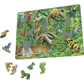 Selecta Play Puzzle Animaux - Forêt tropicale d'Amérique du Sud, 70 pièces.