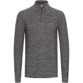 INDICODE JEANS Pull-over 'Jador' gris foncé / blanc