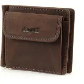 Bugatti Cuir porte-monnaie Hunter Dollarclip 8CC Brown brun