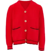 NALLY Cardigan rouge sang / noir