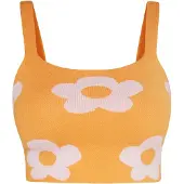 Swirly Haut orange / blanc