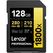 Lexar Professional SDXC 1800x GOLD 128 Go 180 Mo/s