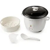 Domo Cuiseur à riz 1.3l 536w avec panier vapeur blanc - - DO9176RK -