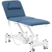 Physa Table de massage électrique - 1 moteur - 100 W - 185 x 63 x 47 - 90 cm - 150 kg - Blanc / bleu VALENCE BLUE