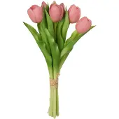 J-Line Bouquet tulipes 7pieces pu rose small