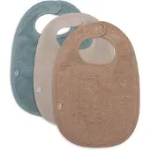 Jollein Lot De 3 Bavoirs Éponge Sea Green, Nougat Et Biscuit -
