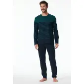 Schiesser Pyjama Schiesser Homme 181925 Casual Nightwear Petrol-M
