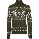 !Solid Pull-over 'Norwin' marron / olive / blanc