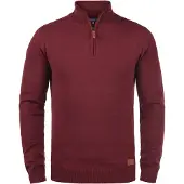 Blend Pull-over 'Robin' marron / gris argenté / bordeaux