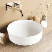 Mondiaz Coss Vasque à poser - 36x36x13cm - rond - à poser - Solid Surface - Talc M49900TalcTalc