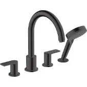 Hansgrohe - Robinet mélangeur bain douche 4 trous Vernis Shape noir mat - Noir