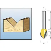 Makita D-09597 Fraise à rainurer en V 19,05 90gr S6
