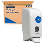 Kimberly-clark Distributeur de savon Aquarius Kimberly-Clark 6948, 1 l, pour savon liquide &amp; mousse, L 116 x P 114 x H 236 mm, plastique, blanc