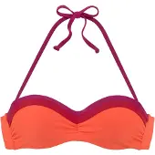 s.Oliver Hauts de bikini 'Yella' orange fluo / violet rouge / rouge foncé