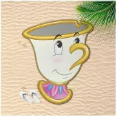 Cerdá Serviette de plage en microfibre Disney Beauty and The Beast Chip
