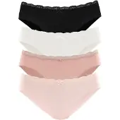 LASCANA Slip rose / rosé / noir / blanc