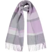 CASH-MERE.CH Écharpe gris / violet pastel / violet clair