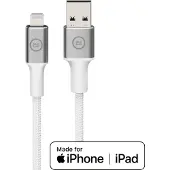 BlueBuilt Câble USB-A vers Lightning 1,5 m Nylon Blanc
