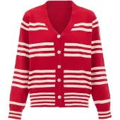 ZITHA Cardigan rouge / blanc