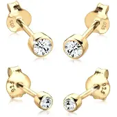 Elli Boucles d'oreilles 'Kristall' or rose