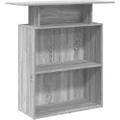 vidaXL Comptoir de réception Gris Sonoma 100x40x104 cm Bois composite