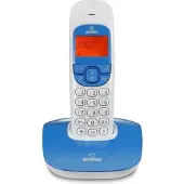 Brondi Téléphone sans fil Nice Eco Dect mains libres réveil bleu blanc
