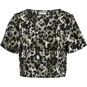 Noisy May T-shirt beige / olive / vert foncé