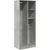 vidaXL Armoire gris béton 80x50x200 cm Bois composite