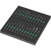 Wera 05150106001 24 Pièces 9715 Kraftform Micro Set 1 Jeu De Tournevis Dans Un Insert En Mousse