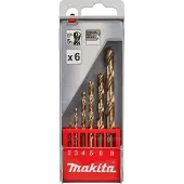 Makita jeu de perceuses à métal 6 pièces D-57168