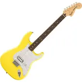Fender Limited Edition Tom Delonge Stratocaster Graffiti Yellow Guitare électrique