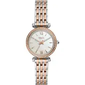 Fossil Montre à affichage analogique 'Carlie Mini' or / argent / blanc perle