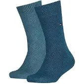 Tommy Hilfiger Chaussettes - 2 Pack - Basic - Bleu Chiné/Marine - - 23/26 - Chaussettes