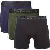 Bamboo Basics Boxers Bamboo Basics Men Rico Black Army Navy (Lot de 3)-XL
