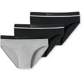 Schiesser Slip gris chiné / noir / blanc