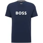 BOSS T-Shirt bleu marine / blanc