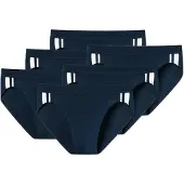 Schiesser Slip bleu foncé / blanc