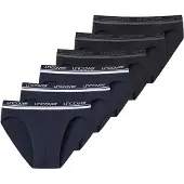 Schiesser Slip bleu marine / gris / noir / blanc