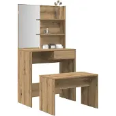 vidaXL Ensemble de coiffeuse Artisan-Chêne Bois composite