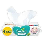 Pampers Sensitive lingettes nettoyantes pour enfant pour peaux sensibles 4x80 pcs