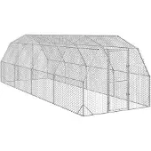 vidaXL Poulailler 2,5x8x2,25 m Acier galvanisé