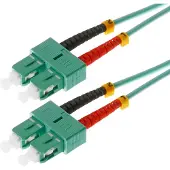 Helos Câble de raccordement fibre optique OM3 Duplex LSZH 3,0 mm SC/SC bleu clair 5,0 m