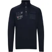 FQ1924 Pull-over 'ERLONG' bleu foncé / rouge / blanc