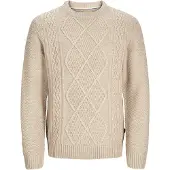Jack & Jones Pull-over 'JPRBLUDiogo' beige chiné