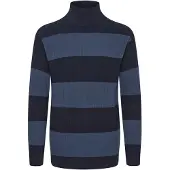 !Solid Pull-over 'Serge' bleu fumé / bleu foncé