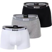 BOSS Boxers 'Power' gris chiné / noir / blanc