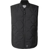 Pepe Jeans pour homme. PM403069 Gilet Manu noir (XL), Casuel, Polyester